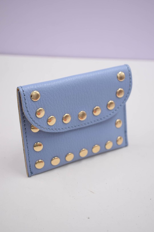 Petite maroquinerie Maroquinerie Bleu clair Systyle CUIR-PM-100-2-LITCHI Efashion Paris