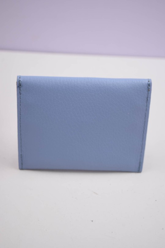 Petite maroquinerie Maroquinerie Bleu clair Systyle CUIR-PM-100-2-LITCHI Efashion Paris