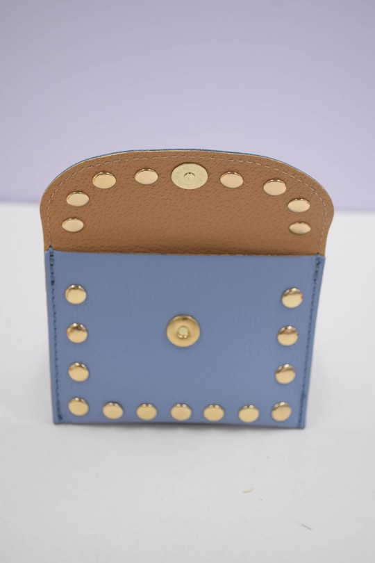 Petite maroquinerie Maroquinerie Bleu clair Systyle CUIR-PM-100-2-LITCHI Efashion Paris