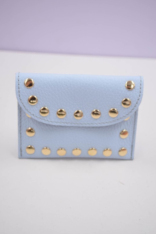 Petite maroquinerie Maroquinerie Bleu clair Systyle CUIR-PM-100-2-LITCHI Efashion Paris