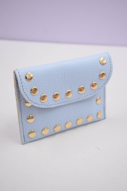 Petite maroquinerie Maroquinerie Bleu clair Systyle CUIR-PM-100-2-LITCHI Efashion Paris