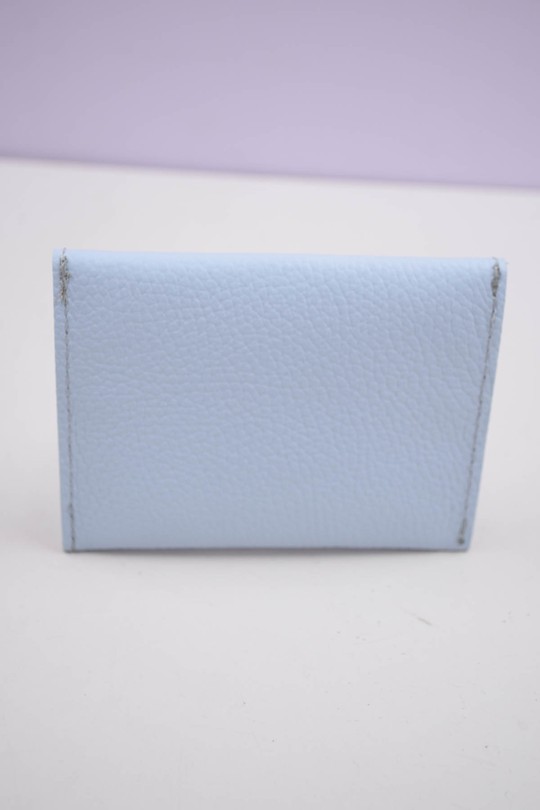 Petite maroquinerie Maroquinerie Bleu clair Systyle CUIR-PM-100-2-LITCHI Efashion Paris