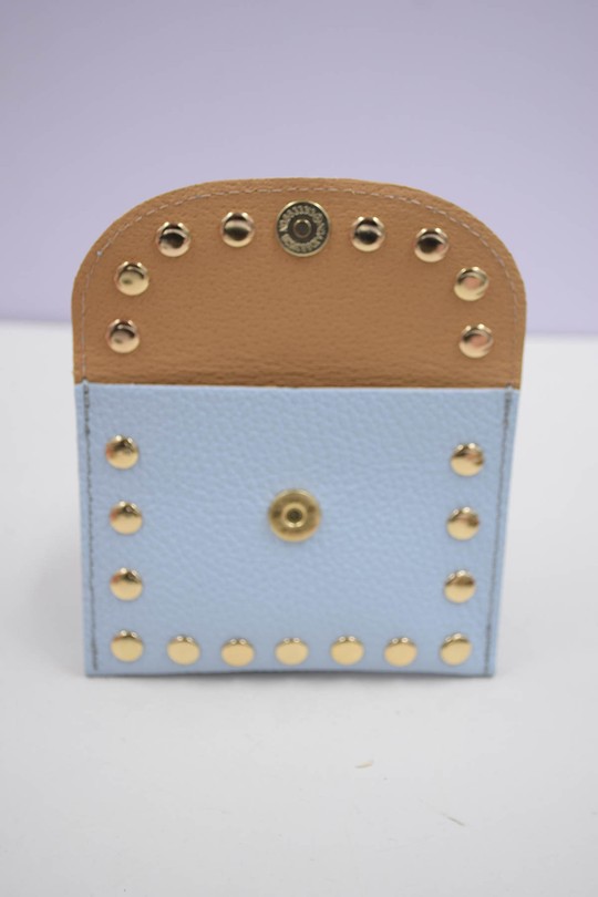 Petite maroquinerie Maroquinerie Bleu clair Systyle CUIR-PM-100-2-LITCHI Efashion Paris