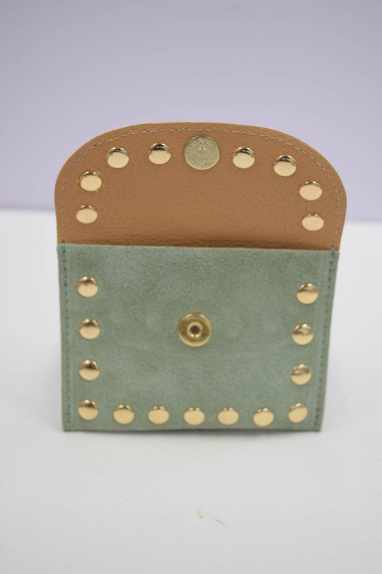 Petite maroquinerie Maroquinerie Vert clair Systyle CUIR-PM-100-3-CAMOCIO Efashion Paris