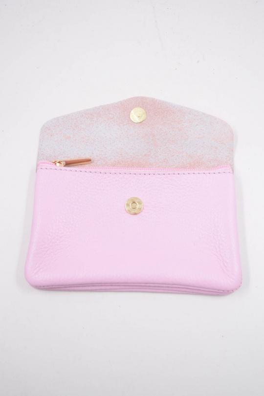 Petite maroquinerie Maroquinerie Bleu clair Systyle CUIR-IT-PM-098-2-LITCHI Efashion Paris