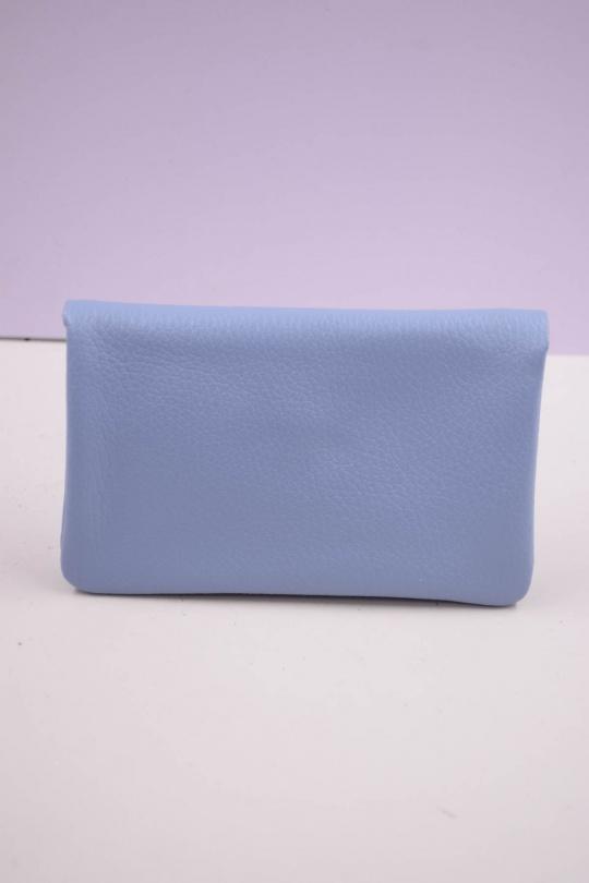 Petite maroquinerie Maroquinerie Bleu clair Systyle CUIR-IT-PM-098-2-LITCHI Efashion Paris