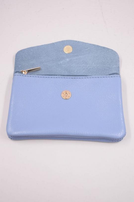 Petite maroquinerie Maroquinerie Bleu clair Systyle CUIR-IT-PM-098-2-LITCHI Efashion Paris