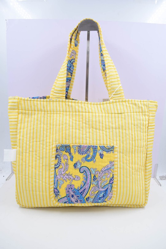 Cabas Maroquinerie Jaune Systyle MB-305 Efashion Paris