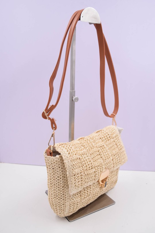 Sacs à bandoulière Maroquinerie Beige Systyle KKC-110 Efashion Paris