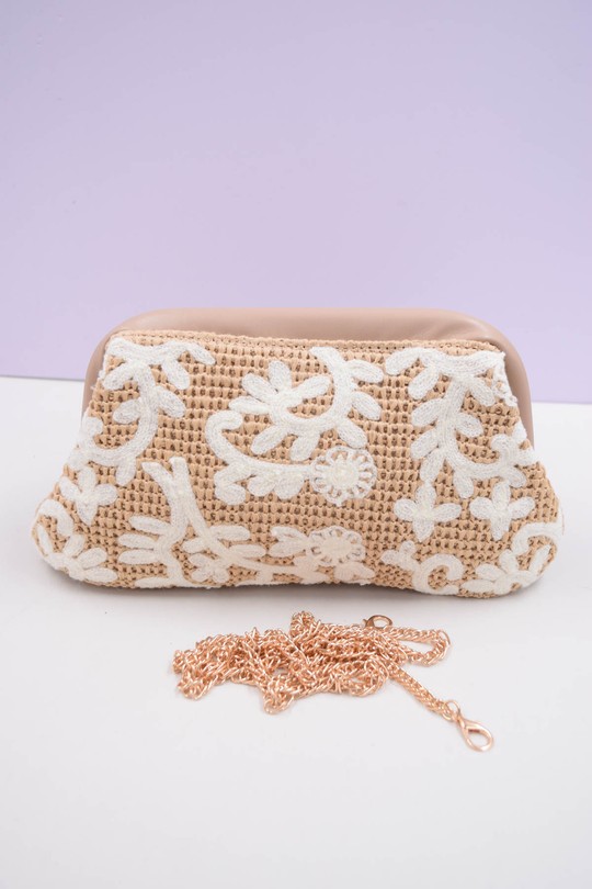 Pochettes Maroquinerie Beige Systyle 13025 Efashion Paris