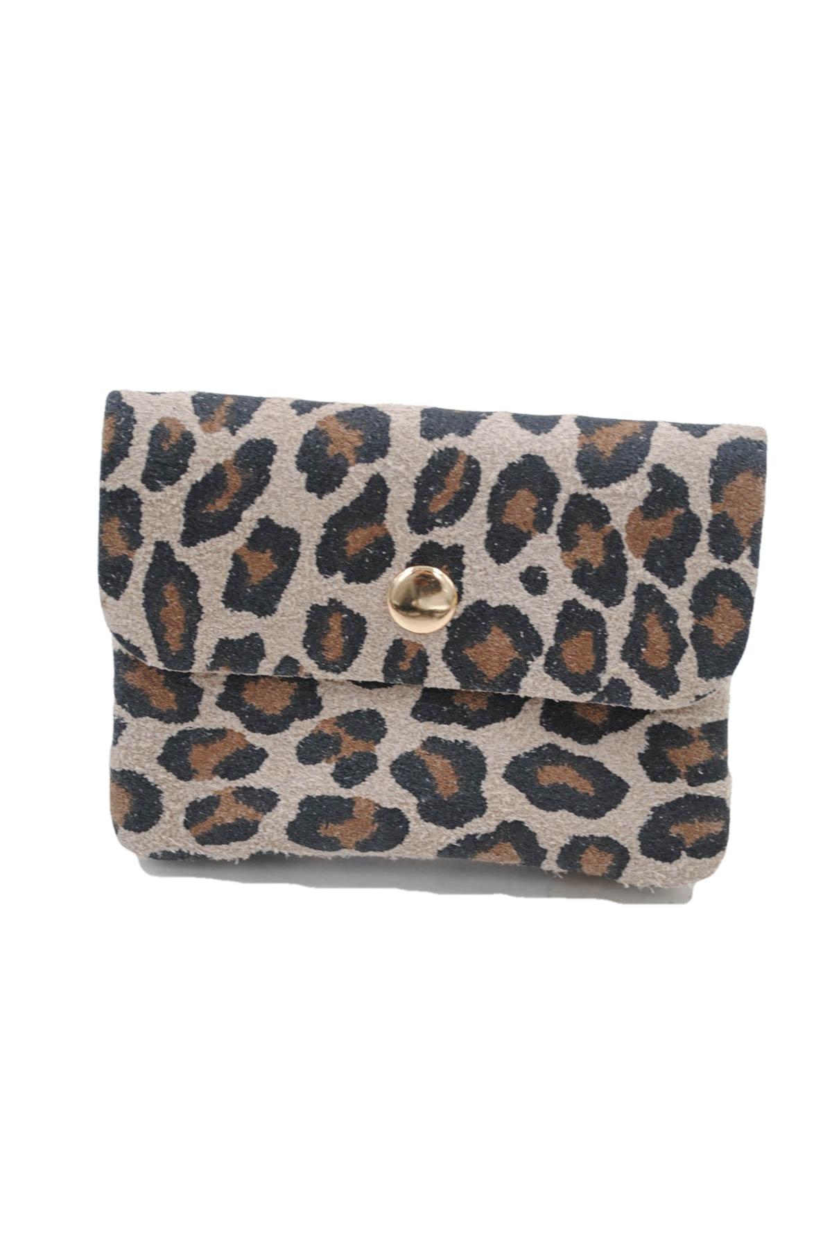 Petite maroquinerie Maroquinerie Taupe clair Systyle CUIR-IT-PM-095-LEOPARD CAMOCIO #c Efashion Paris