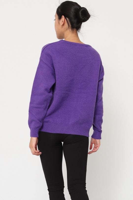 Pulls Femme Violet K&E Diffusion PL1959 Efashion Paris