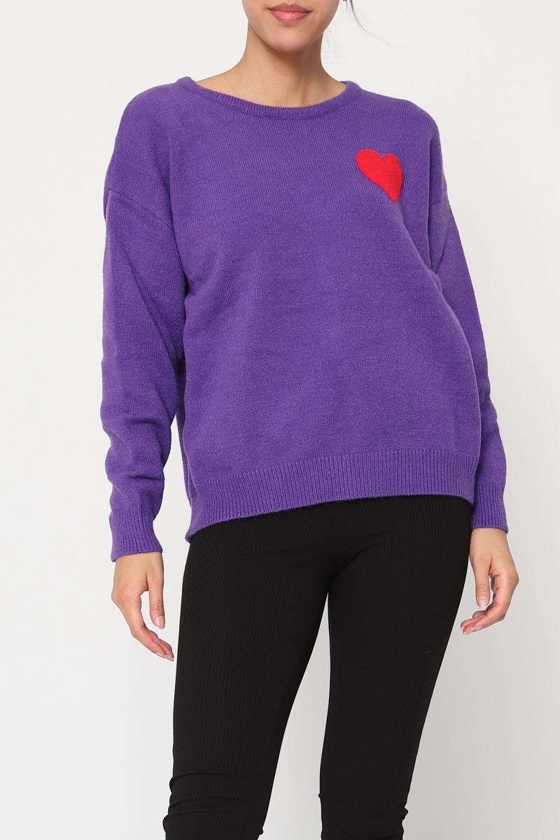 Pulls Femme Violet K&E Diffusion PL1959 #c Efashion Paris