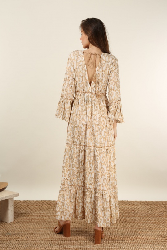 Maxi dresses Women White GOLDEN DAYS L6214 Efashion Paris