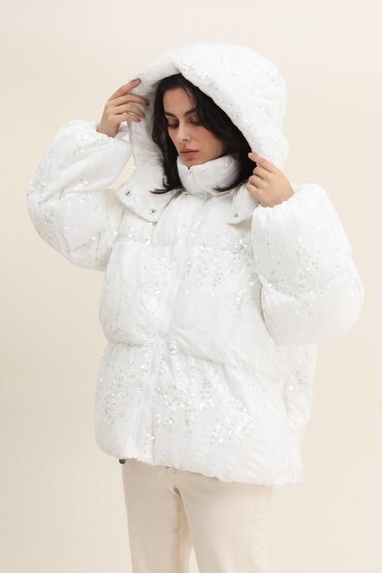 Doudounes Femme Blanc GOLDEN DAYS GD6863 Efashion Paris