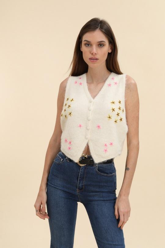 Cardigans Women Beige GOLDEN DAYS C8009 Efashion Paris