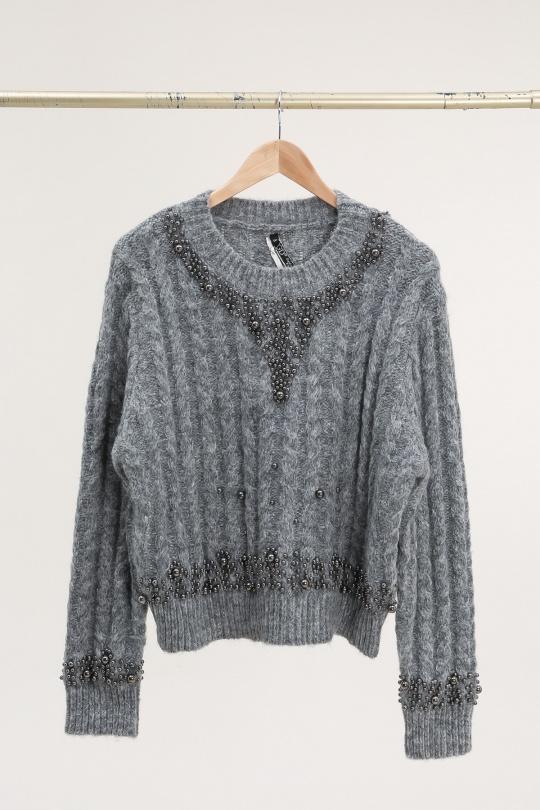 Pulls Femme Vert clair GOLDEN DAYS C79003 Efashion Paris