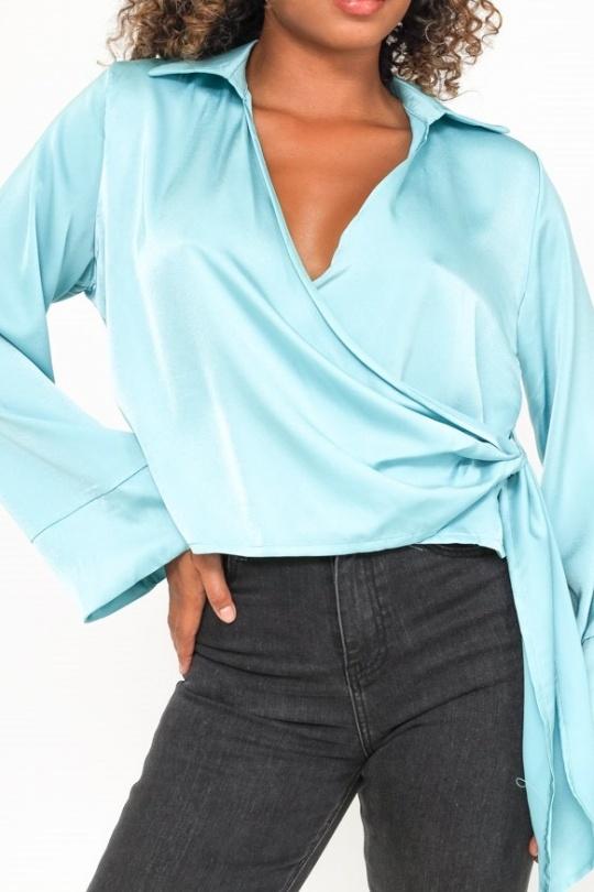 Tops Femme Vert d eau LUZABELLE LU8588 Efashion Paris