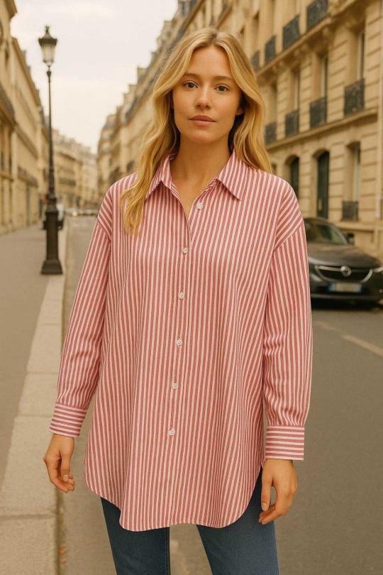 Chemises Femme Rouge LUZABELLE LU9740 Efashion Paris