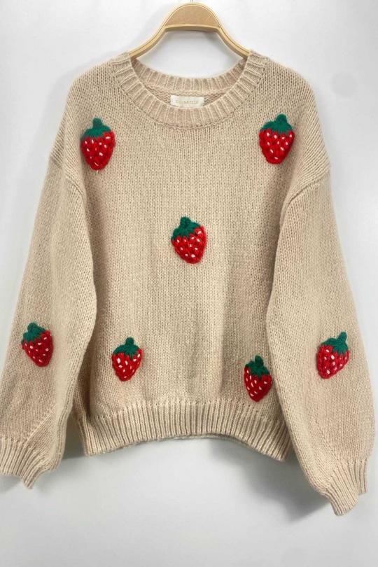 Pulls Femme Blanc LUZABELLE LU2432# Efashion Paris