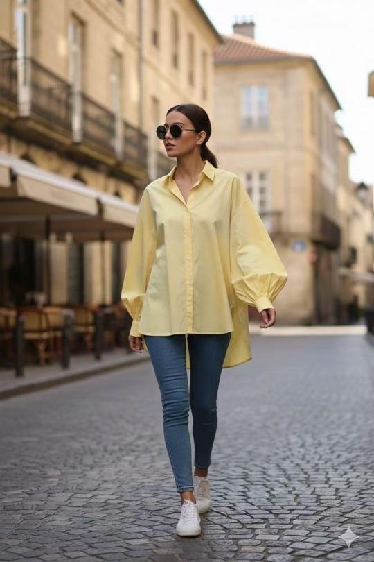 Chemises Femme Jaune LUZABELLE LU8516 Efashion Paris