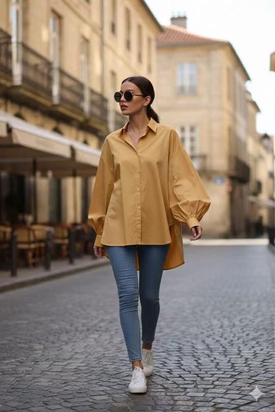 Chemises Femme Jaune LUZABELLE LU8516 Efashion Paris