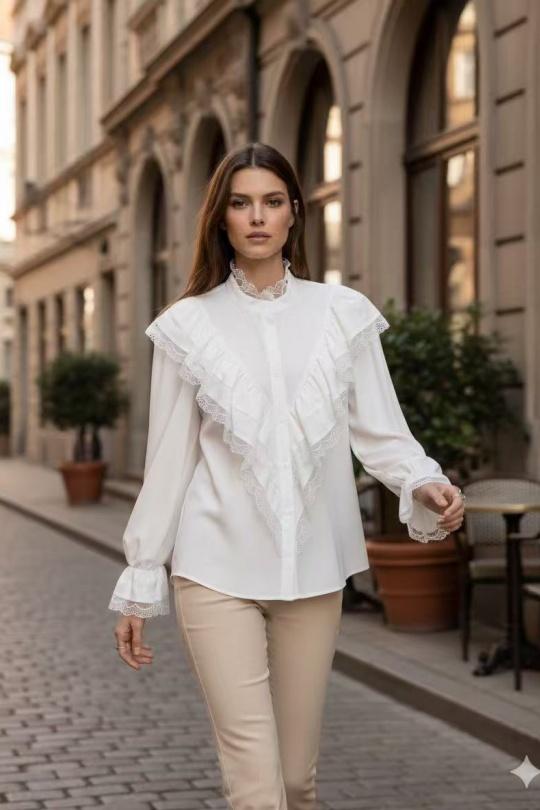 Chemises Femme Beige LUZABELLE LU8576 Efashion Paris