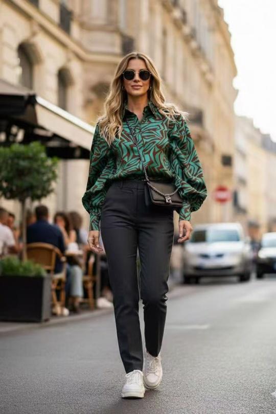 Chemises Femme Noir/blanc LUZABELLE LU8587 Efashion Paris