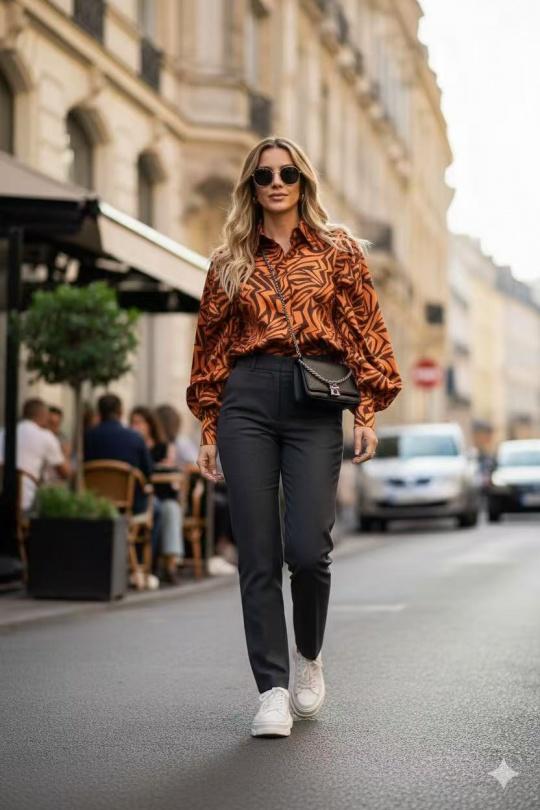 Chemises Femme Noir/blanc LUZABELLE LU8587 Efashion Paris