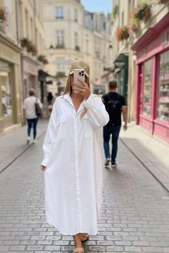 Robes longues Femme Blanc LUZABELLE LU8589 Efashion Paris