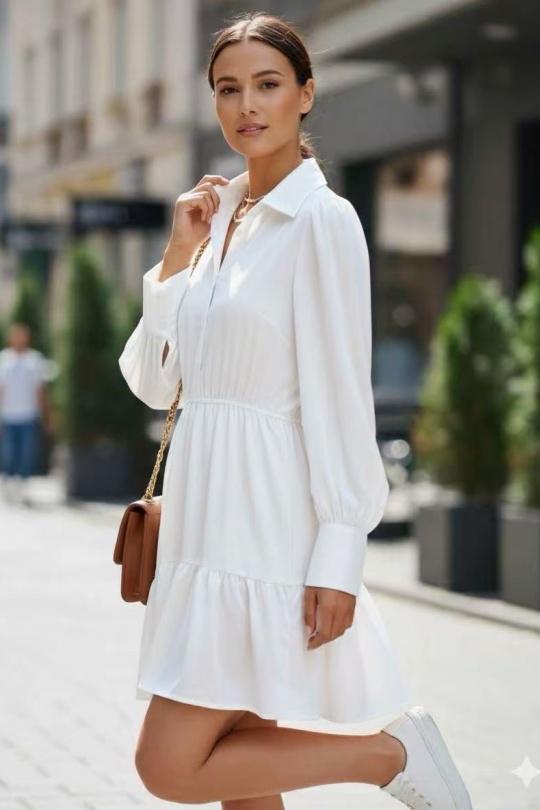 Robes courtes Femme Bleu LUZABELLE LU9601 Efashion Paris