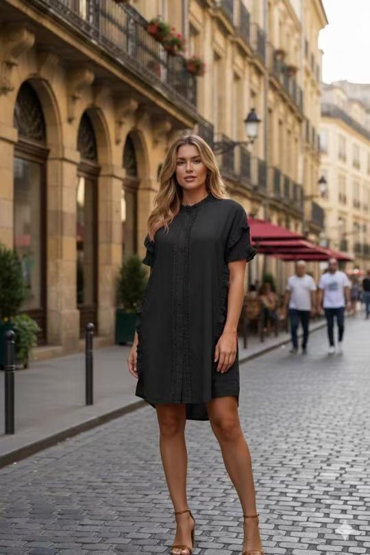 Robes courtes Femme Orange LUZABELLE LU9608 Efashion Paris