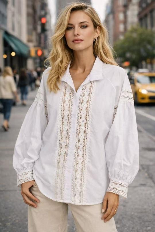 Chemises Femme Blanc LUZABELLE LU9610 Efashion Paris