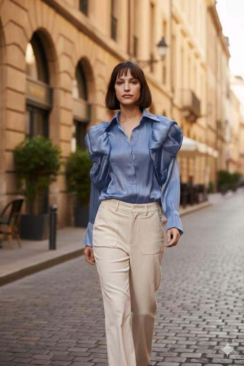 Chemises Femme Blanc LUZABELLE LU8574 #c Efashion Paris