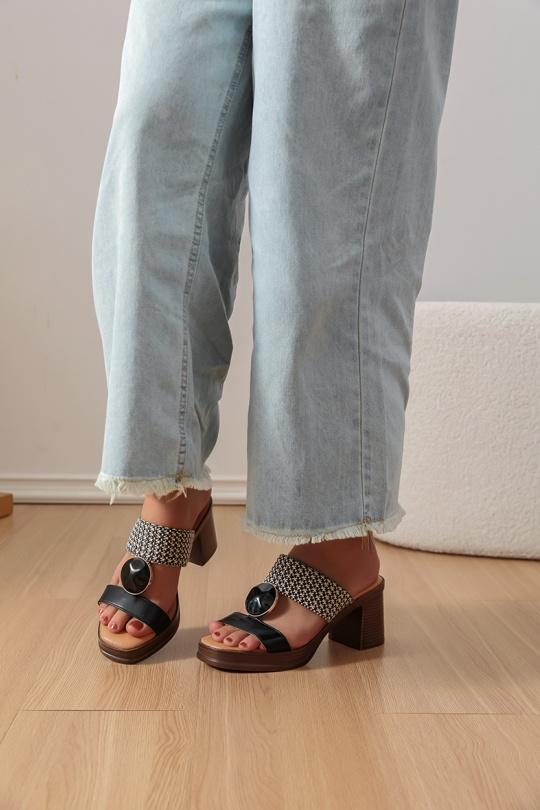 Sandales Chaussures Noir My Stories (Moow) MV6118 Efashion Paris