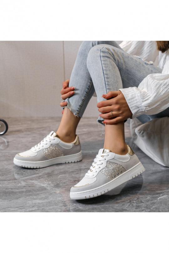 Sneakers Scarpe Taupe My Stories (Moow) KP4381 Efashion Paris