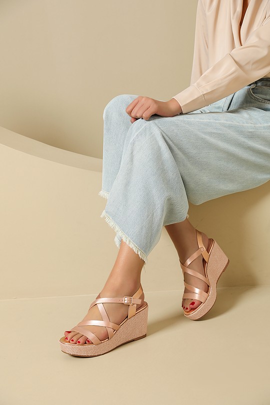 De cuña Zapatos Silver My Stories (Moow) SH6162 Efashion Paris