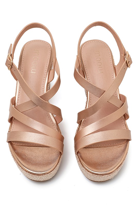 De cuña Zapatos Silver My Stories (Moow) SH6162 Efashion Paris
