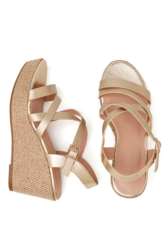 De cuña Zapatos Silver My Stories (Moow) SH6162 Efashion Paris