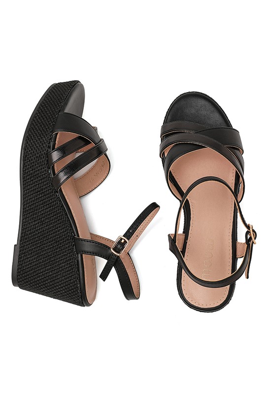De cuña Zapatos Champagne My Stories (Moow) SH6163 Efashion Paris
