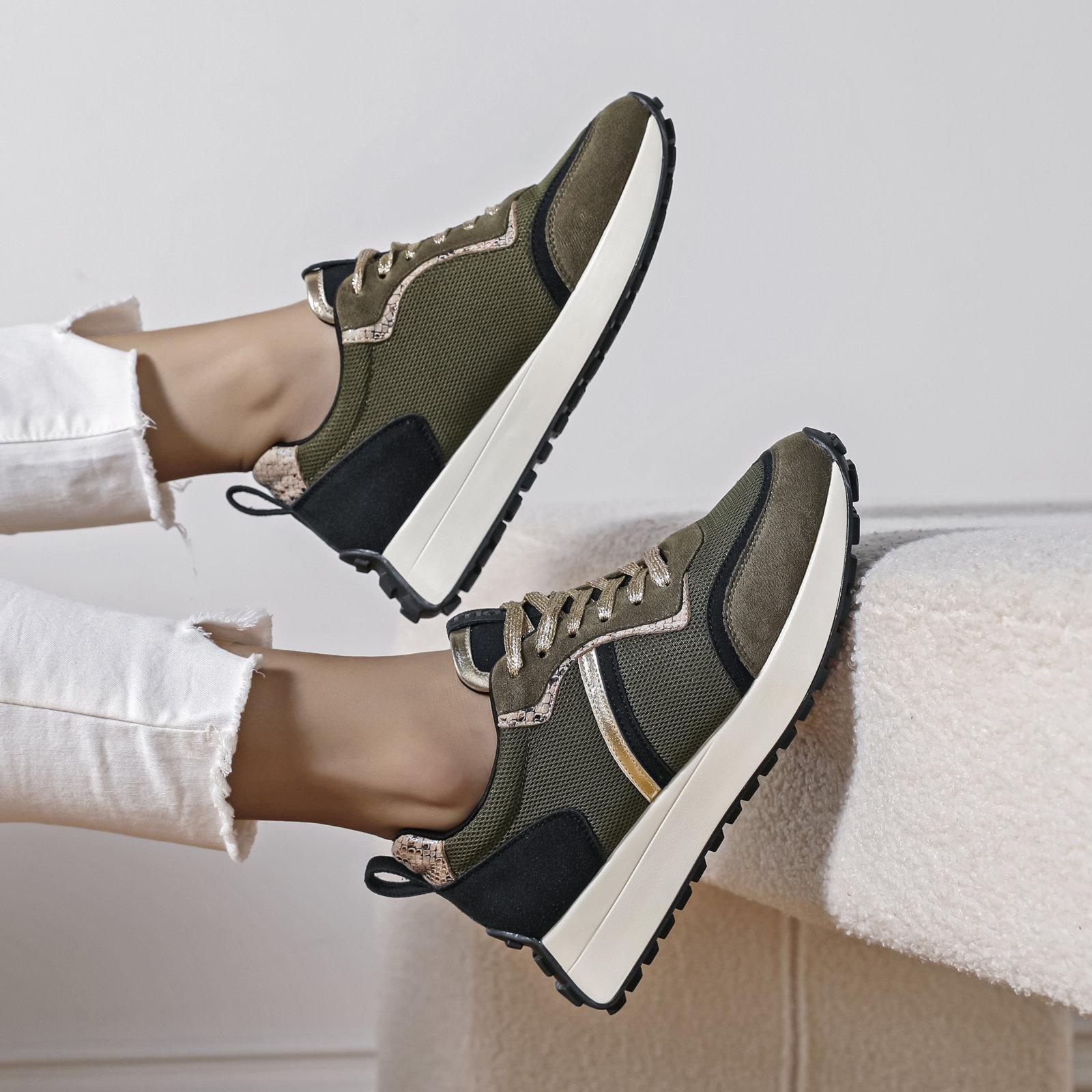 Trainers Shoes Khaki My Stories (Moow) KP3507 #c Efashion Paris