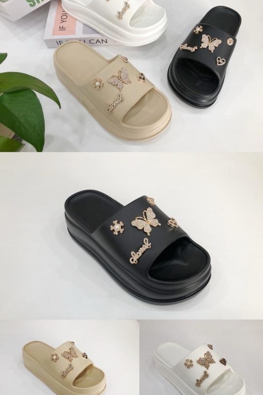 Sandales Chaussures Noir CHC Shoes R-123 Efashion Paris