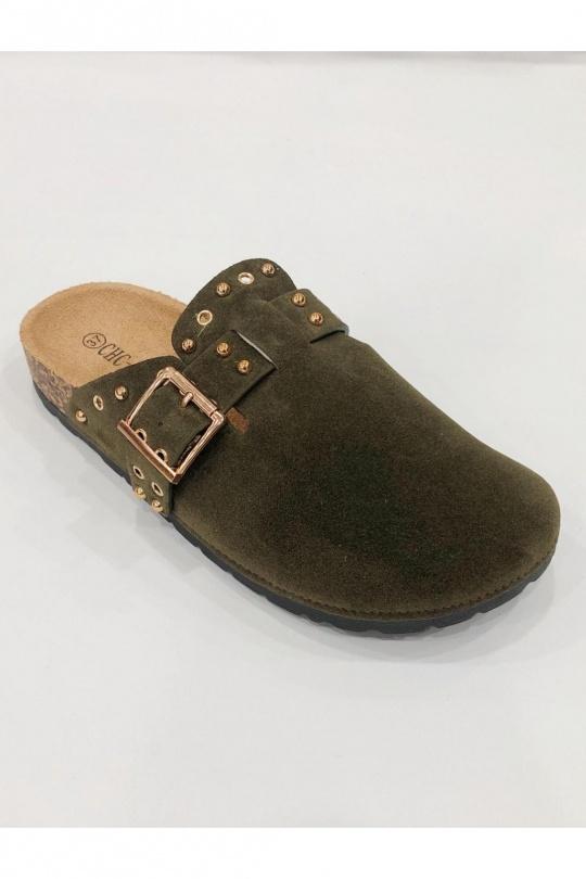 Sandales Chaussures Vert CHC Shoes R-115 Efashion Paris