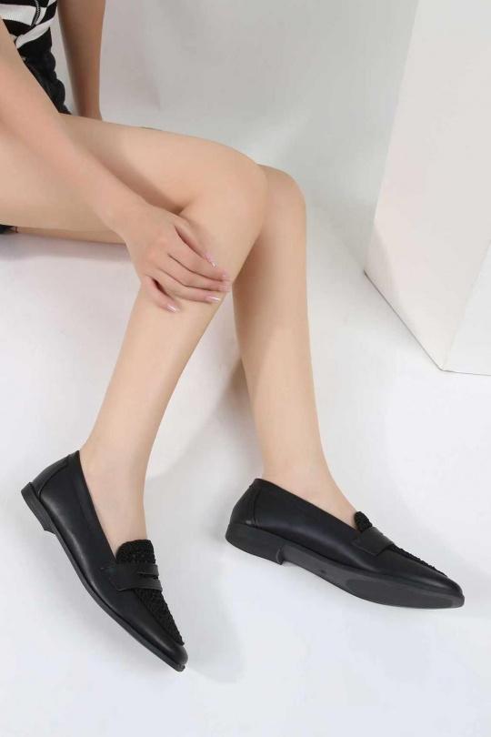 Mocassins Chaussures Noir CHC Shoes N26-298 Efashion Paris