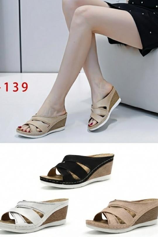 Compensées Chaussures Noir CHC Shoes N25-139 Efashion Paris