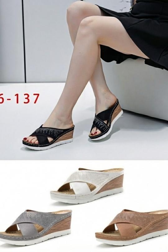 Compensées Chaussures Noir CHC Shoes N25-137 Efashion Paris