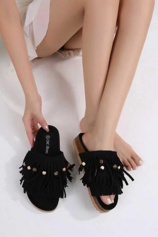 Sandales Chaussures Noir CHC Shoes XQ-003 Efashion Paris