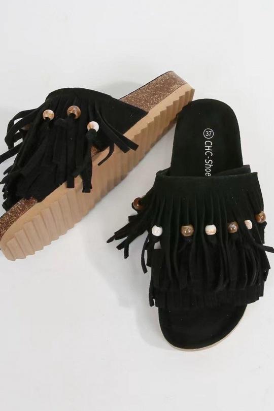 Sandales Chaussures Noir CHC Shoes XQ-003 Efashion Paris