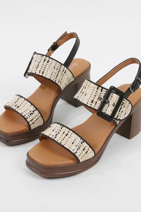 Sandales Chaussures Noir CHC Shoes N26-295 Efashion Paris