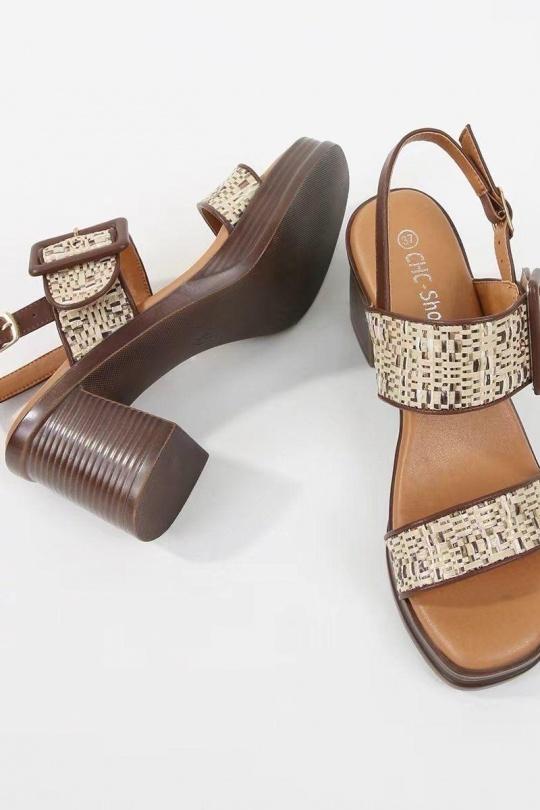 Sandales Chaussures Noir CHC Shoes N26-295 Efashion Paris